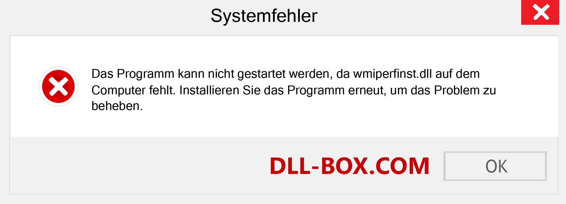 wmiperfinst.dll-Datei fehlt?. Download für Windows 7, 8, 10 - Fix wmiperfinst dll Missing Error unter Windows, Fotos, Bildern